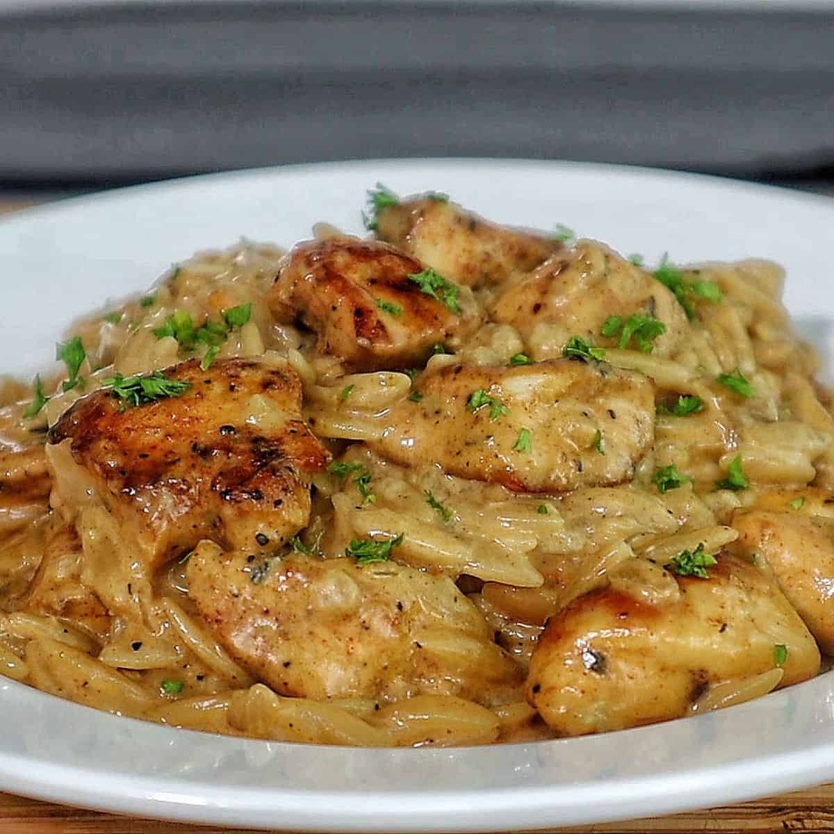 Cajun Chicken Alfredo Orzo