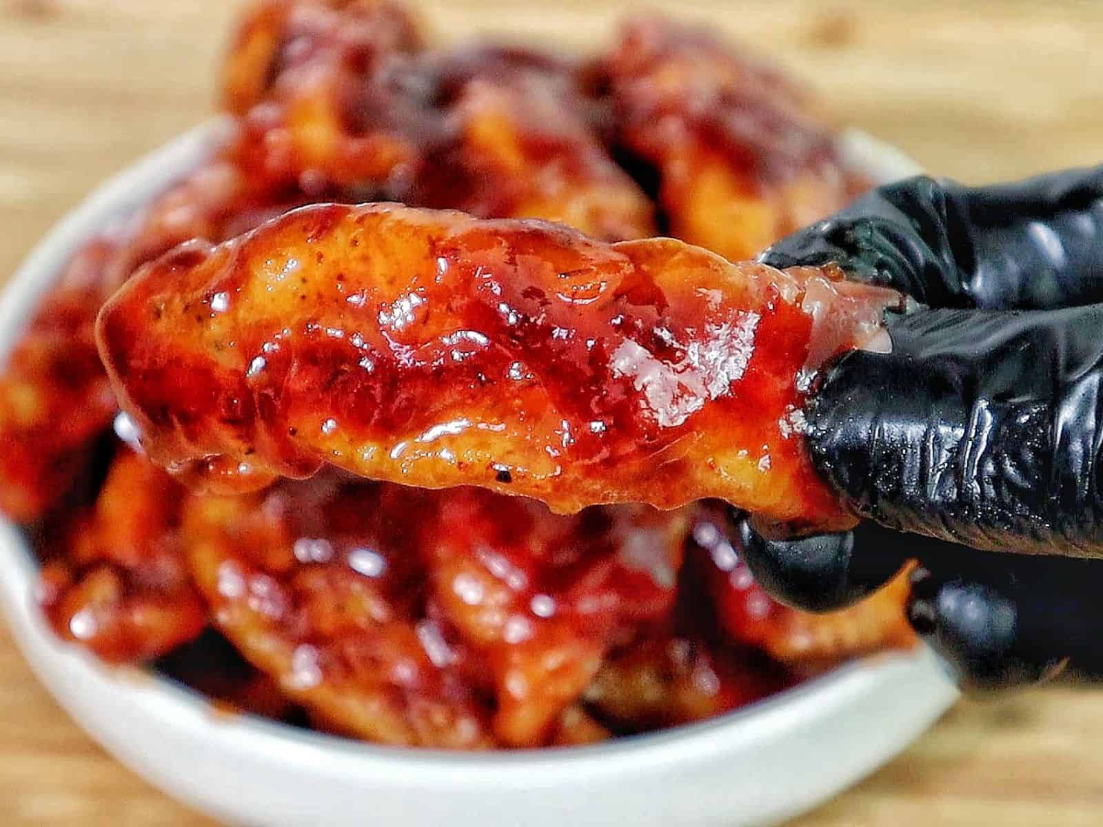Crispy fried chicken tenders coated in a honey chipotle.