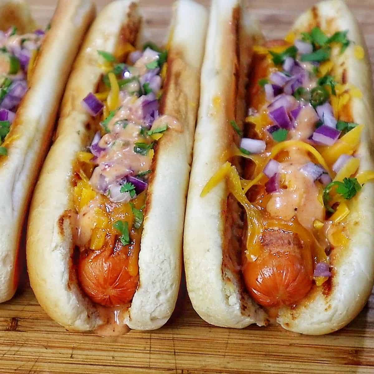 Spicy Firecracker Hot Dogs