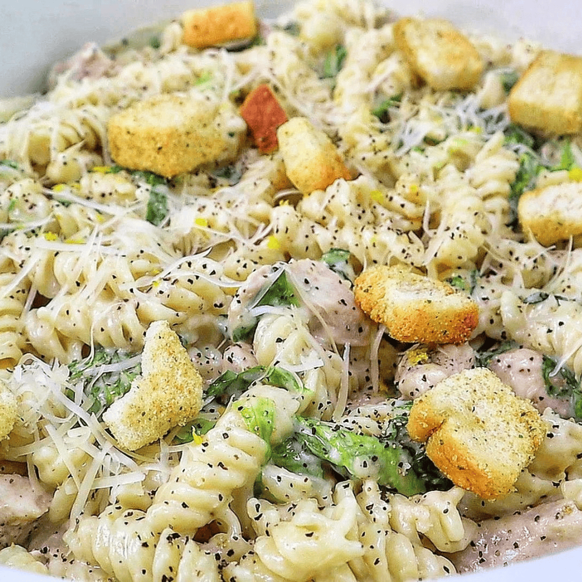One Pot Chicken Caesar Pasta